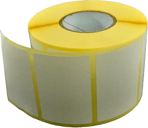 SHOPPARE - 1 000 självhäftande etiketter 60 x 40 mm inre kärna 40 mm - rulle vita etiketter streckkod - kort - termisk trumma - kontor