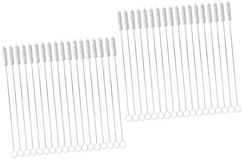 FRCOLOR 40pcs Stainless Steel Cleaning Brush for Bottles Flexible Cleaners for Pots and Hard Reach Areas