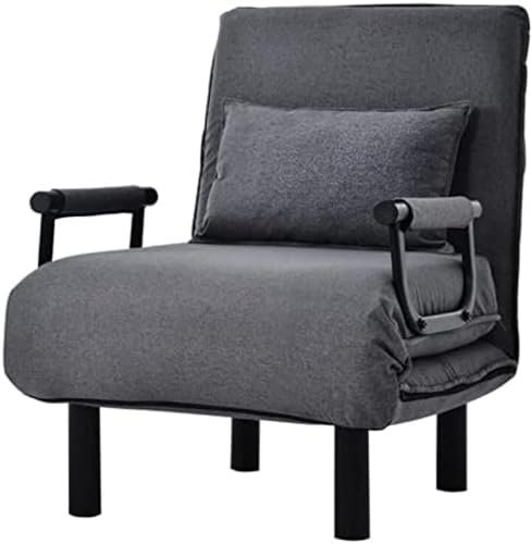 Einzelklappbett, Schlafsofa, Entspannungssessel mit Verstellbarer Rückenlehne für kleine Räume, Kinosessel, 1-Sitzer, Grau