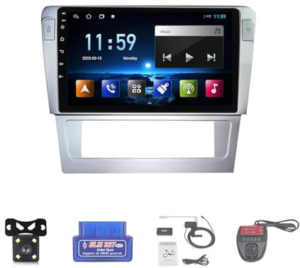 For Volkswagen Passat B7 Car Stereo 2 Din Wireless Carplay Android Auto 9 Full IPS Touchsreen HD Live Rearview/BT 5.0/WIFI/4G SIM/DVR/GPS/SWC/OBD 2/FM AM Radio RDS DAB+DSP(Size:M100CP)