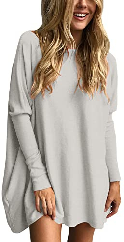 Uwdiohq Magliette Oversize per Donna Top a Tunica da Indossare con Leggings Maglioni a Maniche Lunghe Autunnali Top Eleganti Camicia da Notte Taglie Forti Invernali