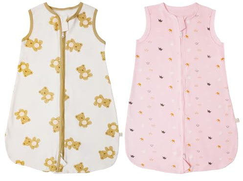 Danolt 2 Stück sommerschlafsack baby, baby schlafsack 12-18 monate, schlafsack baby sommer, babyschlafsack neugeborene