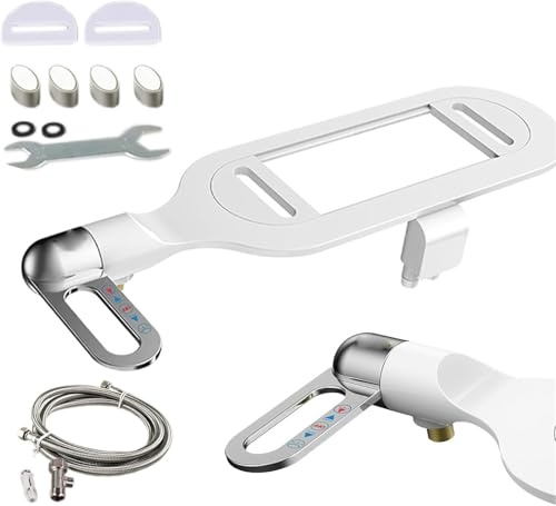 Phito Bidet Toilet Seat Dual Nozzle,Adjustable Water Non Electric Bidet Fresh Water Spray,Non-Electric Bidet Attachment for Toilet- Self Cleaning Dual Nozzle with Adjustable Water Pressure