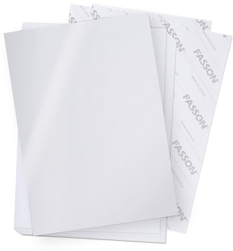 younikat Stickerpapier selbstklebend wetterfest 25 Blatt DIN A4 weiß- az109 | Wetterfestes Stickerpapier mit glänzender Oberfläche, ideal zum Bedrucken, Beschriften und für langlebige Aufkleber