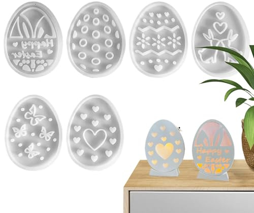Stampo in silicone per uova di coniglio, Stampi da forno pasquali, Stampi per uova in resina, Stampi per torta a forma di coniglio, Stampi per dolci in silicone, Stampo per uova di coniglio