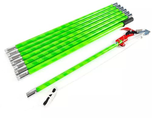 Podadora de árboles, podadora manual de 26 pies con pértiga extensible, recortadora de ramas con altura ajustable, herramientas de jardinería para ramas de árboles, podadoras de mano, sierras de pér