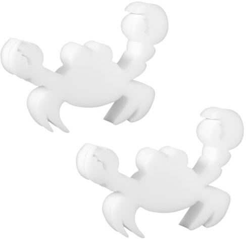 BOXOB 2pcs Éponge Absorbante pour Spa, Forme de Crabe Éponge à Huile Très Élastiques Éponge Absorbante Accessoires de Nettoyage pour Gonflable Spa Piscine (Blanc)