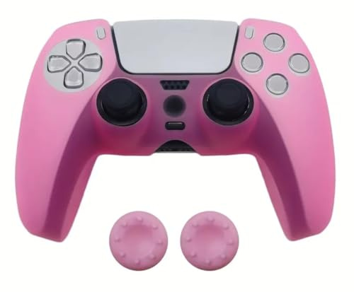 Silikonhülle für PS5 Joystick Schutzhülle Skin rutschfest Gummiabdeckung für PS5 Controller & Abdeckung analoger Hebel (rosa)