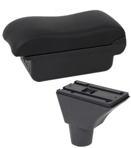 HDSNWG Piezas De Modificación De Coche, Reposabrazos Interior, Almacenamiento, Portavasos Telescópico, Accesorios para Ibiza 6j 6L(B Black Line 3USB)