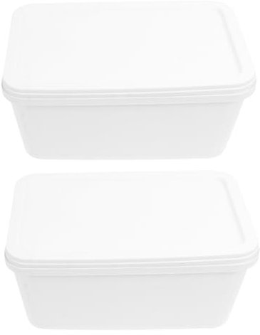 GLEAVI 2 Piezas Caja de Helado Contenedor para Helado de Contenedor para Postres Congelados para Almacenar el Congelador para Uso Casa