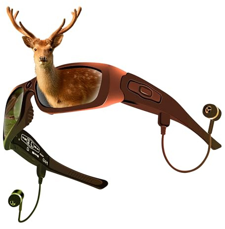 Chujianxi Mini Kamera,Brille mit Kamera Bluetooth,Videobrille 1080P mit Kopfhörer,Sonnenbrille Videobrille mit Polarisierten UV400-Gläsern,Tragbare Brille Camera für Outdoor-Sportarten,Radfahr