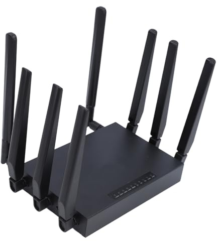 HETHLIF 5G CPE Router Sim Tarjeta Slot Banda Dual Wifi6 1000Mbps Gigabit Network 5G WiFi Router 8 Antenas Asia Middle (Enchufe de la UE)