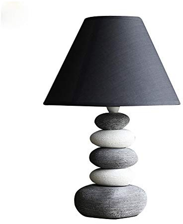 BDDCYWY Lampada da Tavolo in Pietra in Ceramica Lampada da soggio