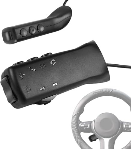 Generico Fjärrkontroll på ratten – trådlös kontrollenhet för bil | Fjärrkontroll på ratten, fjärrkontroller för fordonsljud, multimediaspel, handsfree-körning och U