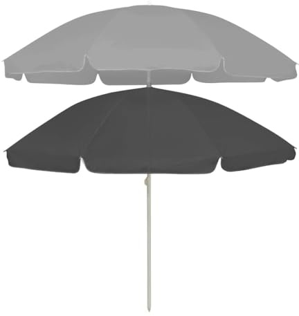 Qnhdfrt Ombrellone da Giardino Inclinabile e Regolabile, Antracite 180cm