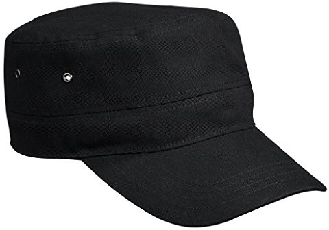 Myrtle Beach Trendiges Cap im Military-Stil aus robustem Baumwollcanvas (Black)