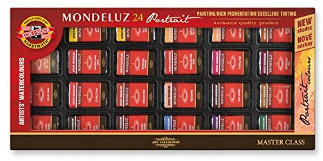 Koh-I-NOOR Farben Porträt 24 Set von Künstler Aquarell Paint