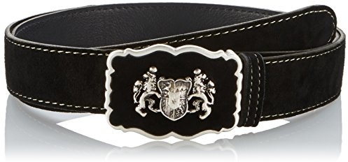 Werner Trachten Unisex Gürtel Trachtengürtel, Gr. 95 cm, Schwarz (schwarz 03)