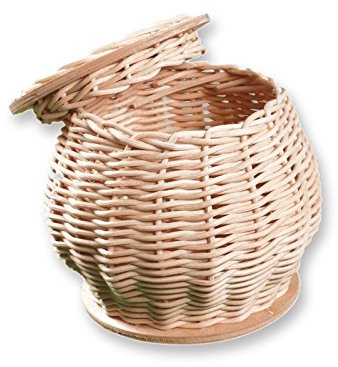 Zita's Creative Bastelset - Korb mit Deckel, Flechten, Korbflechten, Schilf Set, Peddigrohr, Flechtmaterial, Flechtset, Rattan