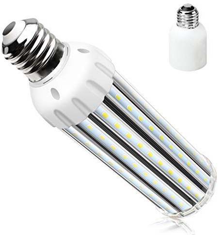 YGS-Tech Super Bright 54W LED Corn Light Bulb, E26/E39 Large Mogul Base, 6500K Daylight White, 400 Watt Equivalent for Indoor Large Area Lighting, Garage Factory Warehouse Backyard, HID, HPS