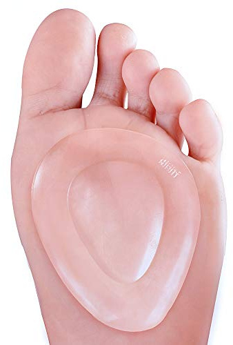 Welnove 10Pcs Metatarsal Pads Self-Sticking Ball of Foot Cushions Adhere to Shoes Anti-Slip Forefoot Cushions for Mortons Neuroma,Foot Sore(Forefoot Pads)