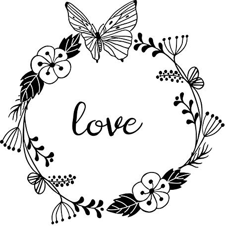 Aladine - Tampon Mariage - Support En bois - Réalisation de Faire Part de Mariage - Scrapbooking et Carterie Créative - Grand Format - Motif Love