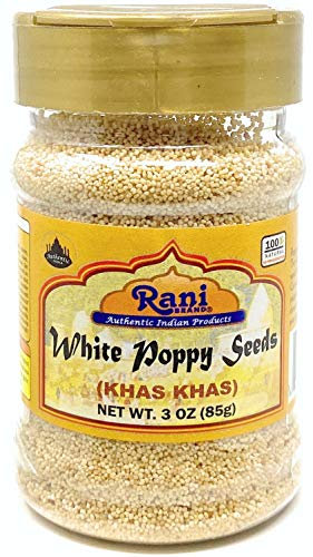 Rani White Poppy Seeds Whole (Khus Khus) Spice 3oz (85g) ~ Natural | Vegan | Gluten Friendly | Non-GMO | Indian Origin