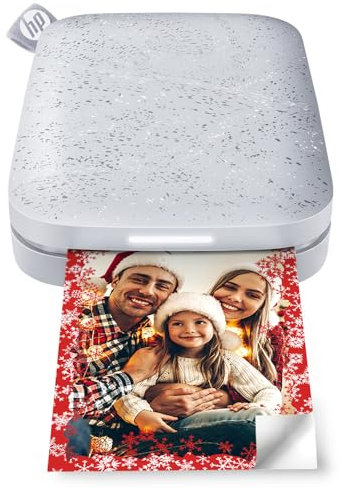 HP Sprocket 2x3 Inch Instant Smartphone Photo Printer -Portable Color Wireless Mobile Printer -Zink Sticky-Back Photos -Print from Compatible iOS & Android Devices with Bluetooth w/Fun App -Luna Pearl