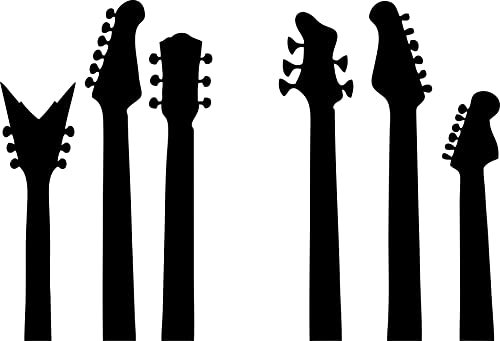 Premium Quality Vinyl Decal Skin Design Art Sticker, Ideal for Macbook Pro Air Mac/Unibody and Other Notebooks (025 - Guitar)