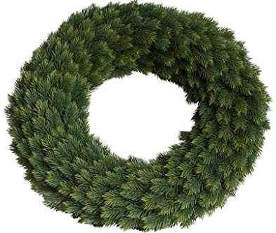 Künstlicher Edel-Adventskranz auf Strohkern, beidseitig gebunden (ca. 62 cm)