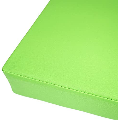 KicKiq Wasserdichtes Bankkissen für den Außenbereich, 2- und 3-Sitzer, PU-Leder, Gartenbankauflage mit Reißverschluss, Esszimmer, Terrasse, Bankkissen für Schaukelstuhl (Grün, 60 x 45 x 5 cm)