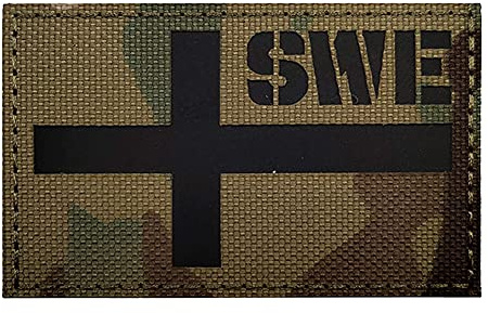 Sveriges flagga reflekterande lapp gör-det-själv taktisk militär moral IR infraröd väst lappar badages emblem applikation fäste baksida sy fast för kläder ryggsäck armband hattar jackor