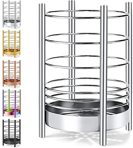 Evanda Silver Stainless Steel Cutlery Holder - Kitchen Cooking Utensils Sorter with Spoon Holder