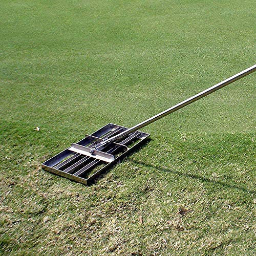 Level Lawn – Rasen-Nivellierrechen mit Edelstahlstange – Robustes Boden-Rasen-Nivelliergerät für Yard-Golf