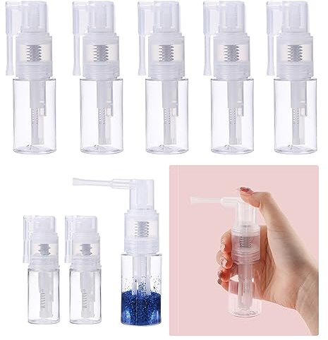 Briartw 8 Pcs Glitter Duster Sprayer Craft Glitter Spray Bottle Empty,6pcs 35ml and 2pcs 14ml Bottles for Craft Scrapbooking Cardmaking Gift Cards Multi-Purpose Empty Spray Bottle