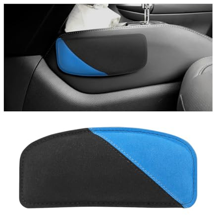 JNNJ Wildleder Kniepolster für Autositze, Auto Knie Leggings Abdeckung, Autotür Armlehne, Armpolster für Die Mittelkonsole, Autotür-Ellenbogenkissen für Auto(Blau)