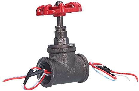 Retro-industrieller 3/4-Zoll-Absperrventil-Drehlichtschalter mit Elektrokabel, Einzigartiges Design, Geeignet für Tischrohrlampen