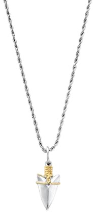 CRAFTD - Arrow Pendant Necklace - 52cm Chain Link with 20MM x 20MM Pendant - Waterproof, Heat & Sweat Resistant - Gifts for Men - Men's Jewellery