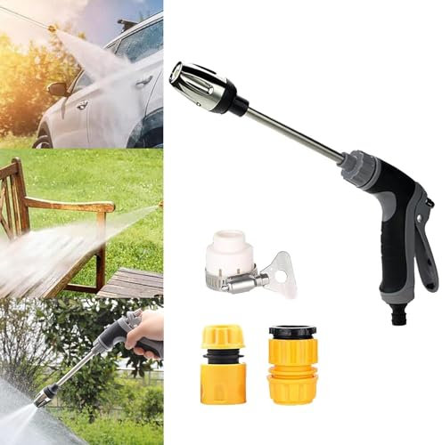 Hidrolimpiadora Inalámbrica,Lavadora de Alta presión,Pistola Manguera Jardin,Pistola de Riego,para Limpieza de Automóvil/Riego del Césped,Limpieza de Jardines-Aceras