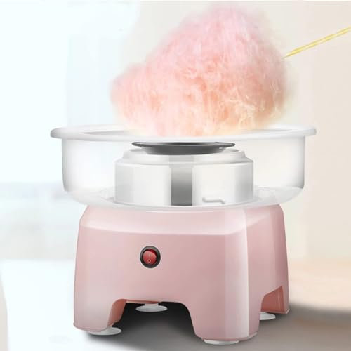 WBYDYS Vintage Candy Machine, Cotton Candy Maker, Fancy Brushed Spun Sugar Machine for Kids Adults, for Home Kids Birthday Family Party pink