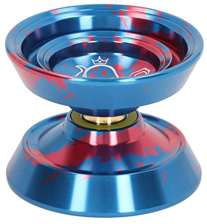 YoYo Ball Nicht Reagierende Aluminiumlegierung Advanced Fade Exquisit für den Wettbewerb mit Handschuh 3-teilige Saiten (Blue)