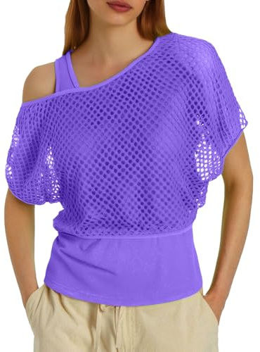 Party Top Damen Netzshirt Kurze Ärmel Netzoberteil Tshirt 80Er Jahre Outfit Neon Shirt Party Top Mottoparty Outfit Karneval Kostüm