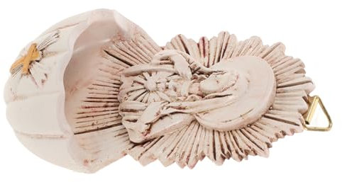 MAGICLULU Holy Water Font Basin Resin Wall Hanging Decor for Living Entrance Safe Religious Symbol for Home First Communion Confirmation