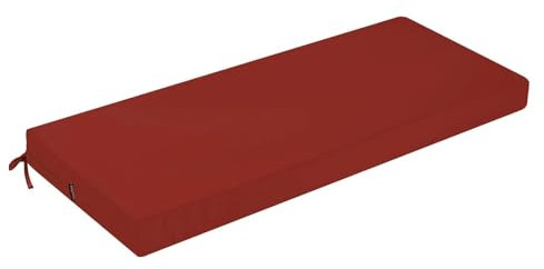 BritToyze Sitzpolster Bank Outdoor Sofa Sitzkissen, Abnehmbarer Bankauflage, 50D Hochdichteschaum, Gartenbank Polster, Wetterfest Sofa Auflage für Garten MöBel aus Rattan (Rot,60x30x8cm)