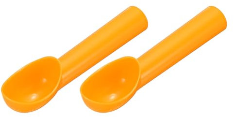 sourcing map 2 palette in plastica per gelato, frutta, anguria, utensili da cucina per gelato, yogurt, cupcake, melone, arancione