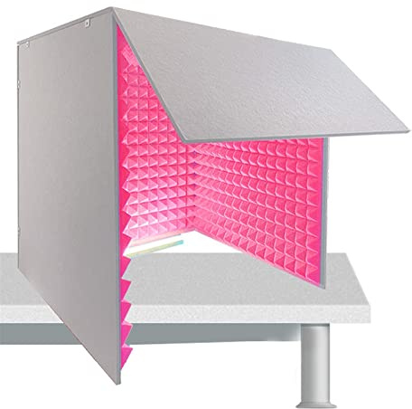 Sound Proof Foam Panels Vocal Booth 80 * 80 * 80CM Sound Proof Panels for Walls Portable Soundproof Booth Sound Recording Vocal Booth Box for conferences and broadcasts microphone soundproofing (Red)