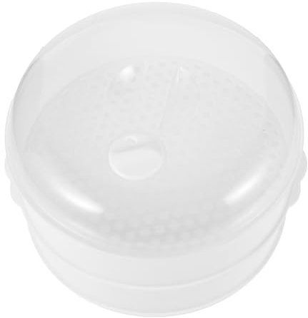 CIYODO 1 juego Vaporera de Microondas de Doble Capa con Tapa Clara Cocción Rápida y Saludable para Verduras y Arroz Diseño Práctico y Antiescaldante para Comidas