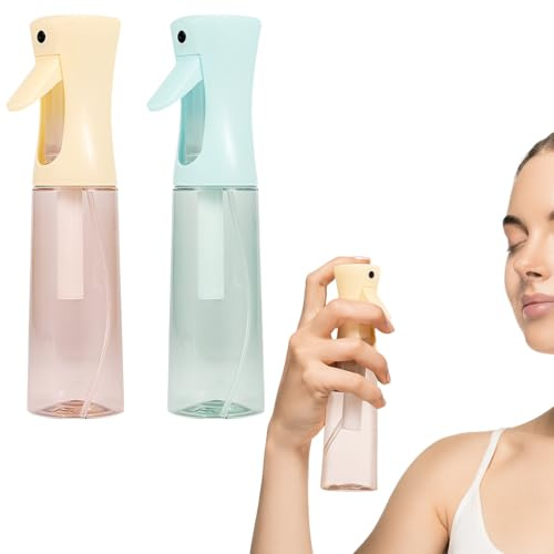 JYNVO 2 Piezas Botella de Spray de Agua, 300 ml Botella de Spray Continuo Ultrafino de Spray de Presión del Pulverizador de Agua, Cabello, Plantas, Salones de Peluquería