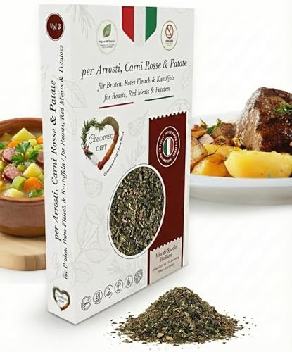 Condiviso GIFT - Mix Spezie Italiane per Carne e Arrosto 50g | Senza sale aggiunto, Origano siciliano rosmarino aglio limone, Idea regalo gourmet, 100% naturale