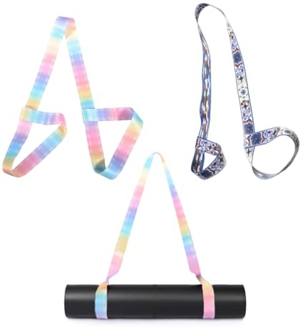 DIFLAX 2 Stück Yoga Mat Strap Adjustable Nylon Carrier for Yoga Mat Strong and Study Yoga Mat Harness Strap Sling Pilates Exercise Mat Strap Yogamatten-Schultergurte geeignet für Yoga Pilates Aerobic